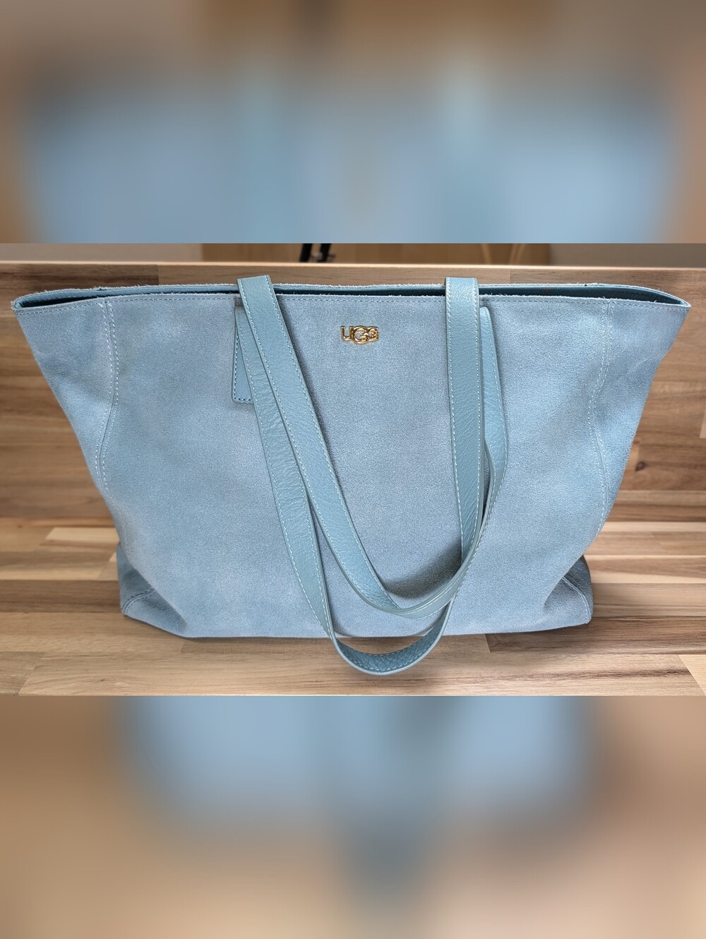 UGG Sky Blue Suede Tote Bag